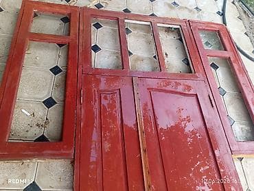 офисные столы купить: Деревянный дверной блок с витражными боковыми вставками - Материал — 1