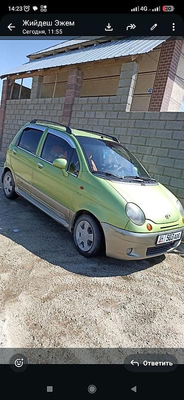 Daewoo Matiz: 2001 г., 0.8 л, Автомат, Бензин, Хэтчбэк at lalafo.kg Daewoo Matiz: 2001 г., 0.8 л, Автомат, Бензин, Хэтчбэк