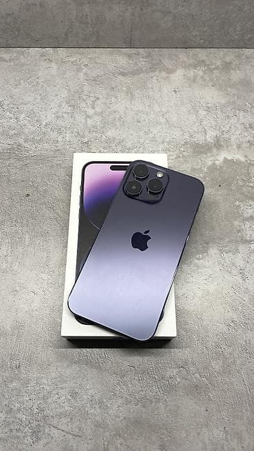 IPhone 14 Pro Max, Б/у, 512 ГБ, Deep Purple, Кабель, Коробка, 79 %