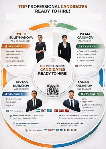 Чет мамлекеттеги жумуш: 🇰🇬📄 Профессионалдуу CV | Резюме түзүү Биз талапкерлерге иш — 1