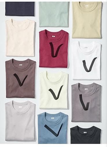 Футболка, Классическая модель, Uniqlo, Хлопок, L, XL, 2XL — 6