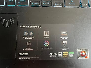 7800 xt: Продаю игровой ноутбук Asus tuf gaming A17 Монитор 144 hz 17.3 — 3