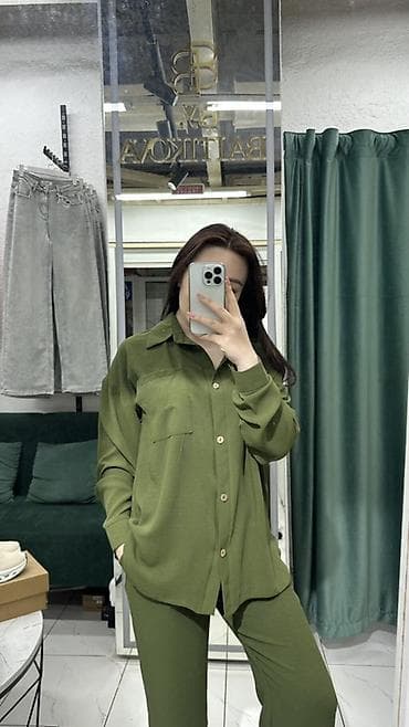 платье с рубашкой двойка: Женский комплект из мягкой костюмной вискозы: свободная рубашка + — 2