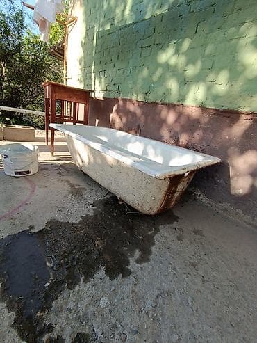 печь для бани с баком для воды цена: Чугунная ванна с эмалевым покрытием. - Материал: чугун, толстые — 2