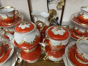 столовый сервиз: Яркий, нарядный, праздничный! Оригинальная форма предметов и обилие — 8