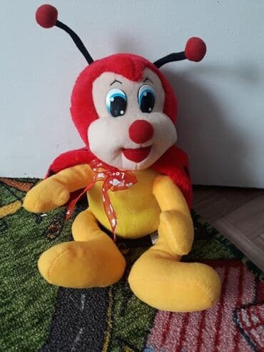 развивающая божья коровка: Мягкая игрушка "Божья коровка". Высота 30 см, б/у — 2