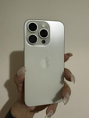 13 iphone: IPhone 15 Pro, Б/у, 512 ГБ, White Titanium, 85 % — 1