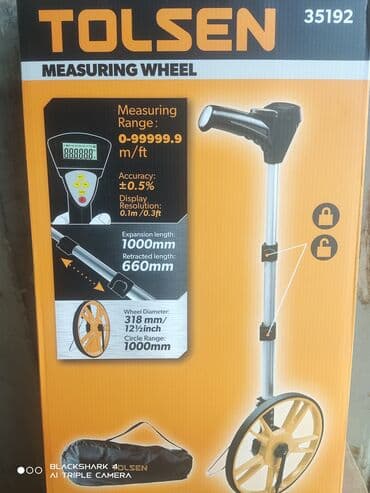 Колесный измеритель длины. TOLSEN С маленьким колесом 4300с. С большим at lalafo.kg Колесный измеритель длины. TOLSEN С маленьким колесом 4300с. С большим