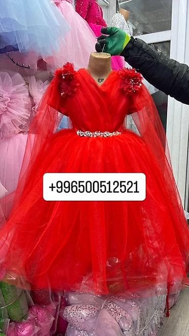 коктейльные платья: Детское платье, цвет - Красный — 6