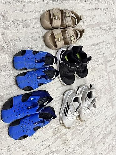 шлепки найк: Детские сандалии Nike Sunray Protect 2 (голубые/синие) - Оригинал — 1
