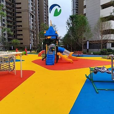 планет: Покрытие для детских и спортивных площадок из EPDM-резиновой крошки - — 1