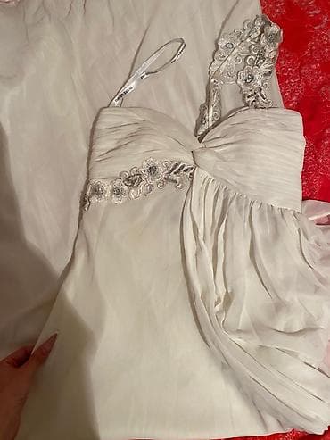 свадебные платья со стразами: Свадебное платье, Со шлейфом, Атлас, Стразы, Новый — 9