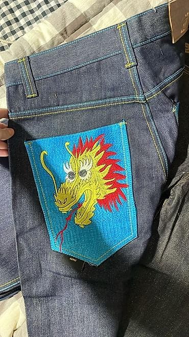 Джинсы: Продаю джинсы Мужские На рост 170-190 С вышивками Из хорошей ткани — 7