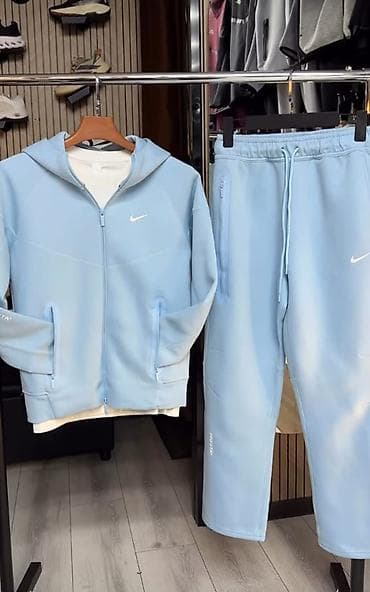nike react: Мужской спортивный костюм Nike (худи на молнии + брюки) - Комплект — 3