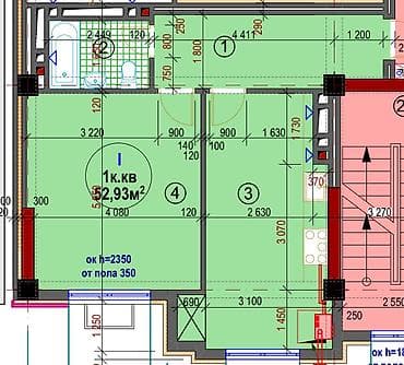 Продажа квартир: 1 комната, 53 м², Элитка, 8 этаж, Готовая ПСО (под самоотделку) — 5