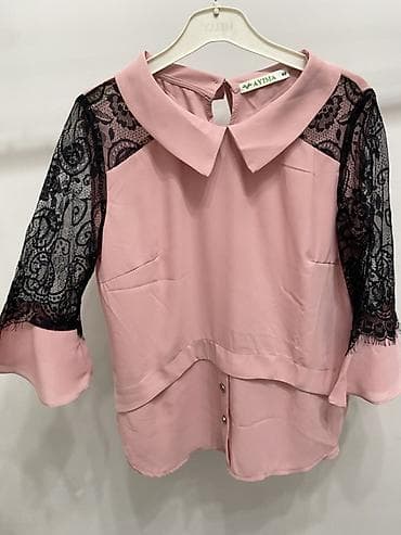 блузка дешево: Блузка, Классическая модель, Шифон, Однотонный — 3