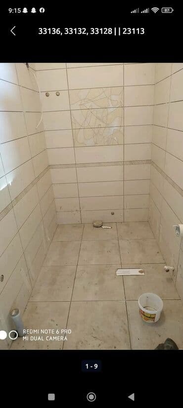 кафел койом: Дубалдарды коюу үчүн даярдоо, Дубалдарды грунттоо үчүн даярдоо, Плиткаларды кесүү | Мозаика плиткасы, Карапа плиткасы, Керамогранит плиткасы | Тикелей төшөө, Диагоналдуу төшөө, Горизонталдуу төшөө 6 жылдан ашык тажрыйба — 16