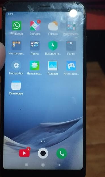 mi poco: Redmi, Redmi 9A, Б/у, 2 ГБ, цвет - Черный, 2 SIM — 1