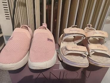 сапоги керзовые: Детская обувь комплектом: кроссовки-слипоны и сандалии, розовые. 1) — 2