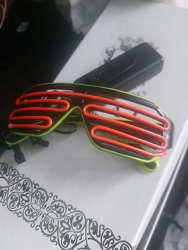 очки rayban камера: Светящиеся неоновые очки-жалюзи (EL-wire) - Двухцветная подсветка — 1