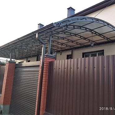 Садовые столы: Навес, Арочный, Металл, Поликарбонат, Установка — 4