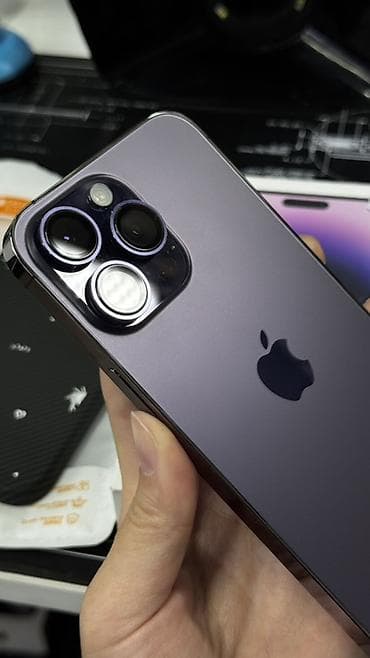 Apple iPhone: IPhone 14 Pro Max, Б/у, 256 ГБ, Deep Purple, Защитное стекло, Чехол, Коробка, 82 % — 3