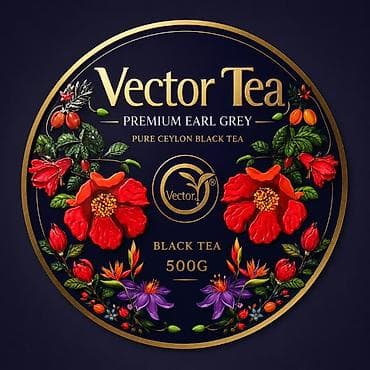 sultan chai: Vector Tea Premium Earl Grey — черный цейлонский чай высшей категории — 1