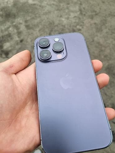 бутылки для питья: IPhone 14 Pro, 256 ГБ, Deep Purple, Кабель — 4