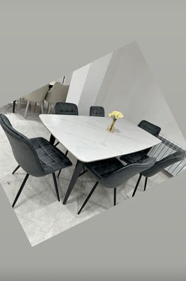 малазийский стол и стулья: Стул для кухни, Б/у, Другой материал, цвет - Серый — 1