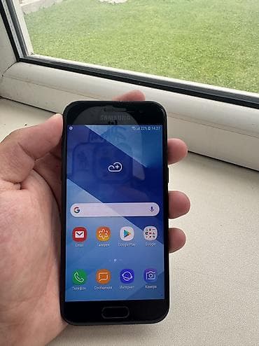 Samsung Galaxy A3 2017, 16 ГБ, цвет - Черный, 2 SIM