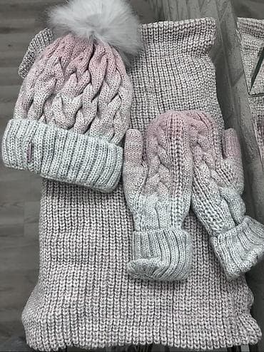 Шапки: Шапка, Шерсть, Зима, 3 в 1 — 3