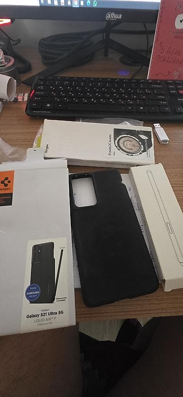 tab s5e: Чехол Spigen со стилусом на Samsung S21 Ultra, a также защитный корпус — 1
