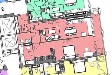 Новостройки от застройщика: 2 комнаты, 79 м² — 2