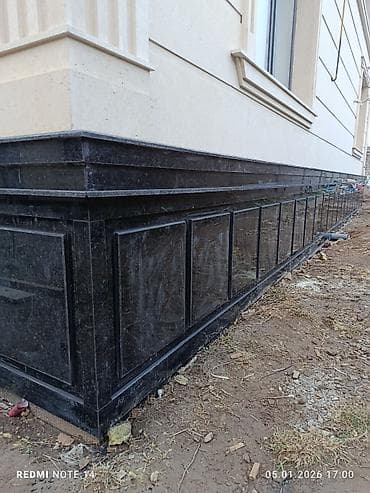 битонные столбы: Облицовка цоколя и фасадные работы из натурального камня. - Материал — 2