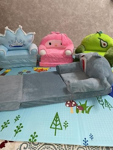 Детское кресло, цвет - Серый