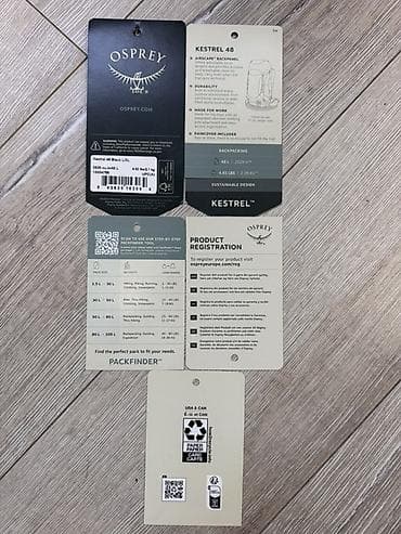 рюкзак для рыбалки: Рюкзак Osprey Kestrel 48 (мужская серия), цвет: черный. Оригинал. Есть — 4