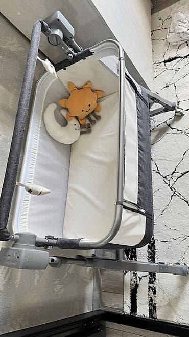 новорожденные: Люлька, Б/у, Колыбель, Металл, цвет - Серый, Самовывоз — 3