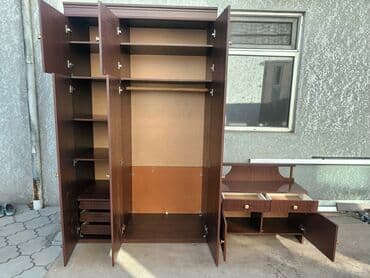 детский книжный шкаф: Шкаф для одежды, Б/у, Прямой, ЛДСП — 4