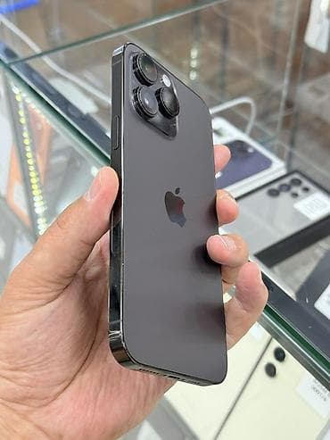 телф: IPhone 14 Pro Max, Б/у, 128 ГБ, Black Titanium, Коробка, 89 % — 4