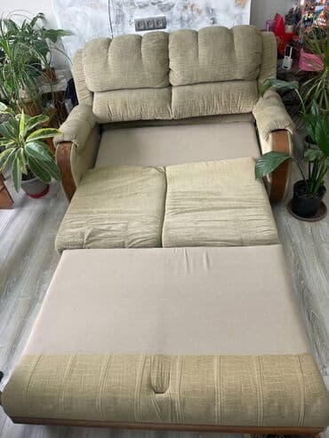 двухспалный диван: Раскладной диван, Б/у — 2