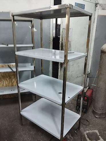 Торговое оборудование: Стеллаж полностью нержавейка размер 83х40х127 толщина листа 0.9мм — 4