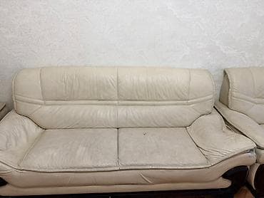 Комплект мягкой мебели, Б/у, Самовывоз, цвет - Бежевый — 2