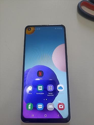 aphone 6: Samsung Galaxy A21S, Б/у, 32 ГБ, цвет - Синий, 2 SIM — 2