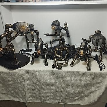 Освещение: Настольные светильники в стиле стимпанк/лофт из водопроводных — 8