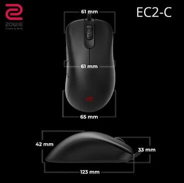 с1: ✔Игровая мышь Zowie by BENQ EC2-C Black ✅Количество кнопок-5 ✅Форма — 3
