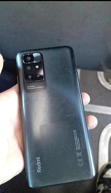 second son: Redmi, Redmi 10, Б/у, 128 ГБ, цвет - Черный, 2 SIM — 2