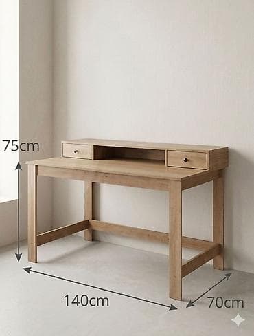 table study: Офисный стол, Новый, Нерегулируемый, цвет - Коричневый, Прямоугольный, ЛДСП, Платная доставка, Самовывоз — 2
