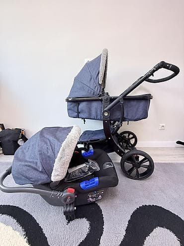 автолюлька nania: Продаётся коляска с автокреслом в отличном состоянии. Тёмно-синего — 1