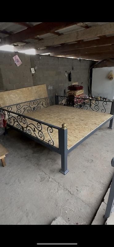 кованые скамейки: Тапчан 25 x 25 x 5 м, Металл — 3