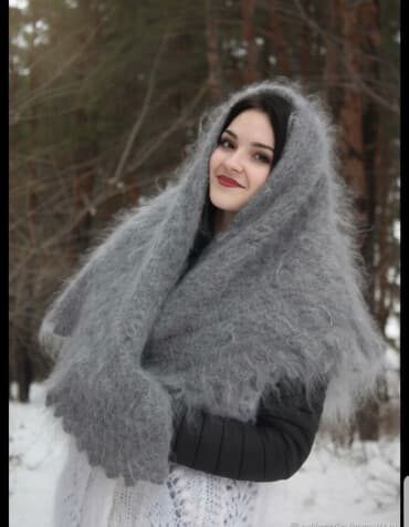 Спецодежда: Рынок Дордой, проход А3, контейнер 1676. Шикарные пуховые шали — 1